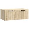 vidaXL V&aelig;gh&aelig;ngt TV-skab Sonoma-eg 78,5 x 41 x 30 cm Konstrueret tr&aelig;