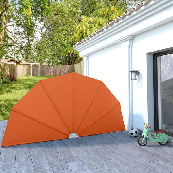 vidaXL sammenklappelig sidemarkise til terrasse terracotta 200 cm