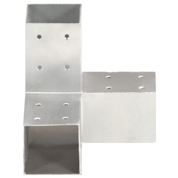 vidaXL stolpebeslag Y-form 81x81 mm galvaniseret metal
