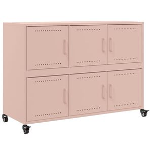 vidaXL sk&aelig;nk 100,5x39x72 cm st&aring;l lyser&oslash;d