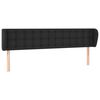 vidaXL sengegavl med kanter 203x23x78/88 cm kunstl&aelig;der sort
