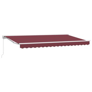 vidaXL Manuel Markise 3,5 x 2 m Bordeaux 100% polyester