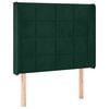vidaXL sengegavl med kanter 93x16x118/128 cm fl&oslash;jl m&oslash;rkegr&oslash;n