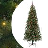 vidaXL Kunstigt juletr&aelig; med 300 LED'er Gr&oslash;n 210 cm PE og PVC