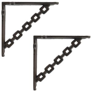 vidaXL V&aelig;ghylde beslag 2 stk. Antik Brun 10,5 x 10,5 x 3 cm St&aring;l
