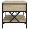 vidaXL sofabord 100x50x50 cm konstrueret træ og metal sonoma-eg