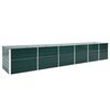 vidaXL forh&oslash;jet plantekasse 480x80x77 cm galvaniseret st&aring;l gr&oslash;n