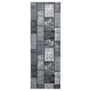 vidaXL t&aelig;ppel&oslash;ber 100x300 cm med blokm&oslash;nster BCF gr&aring;