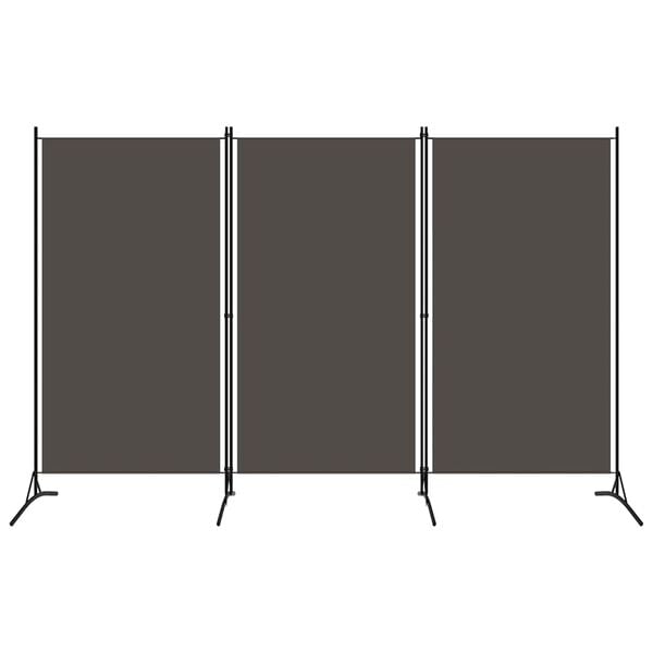 vidaXL 3-panels rumdeler 260 x 180 cm antracitgr&aring;