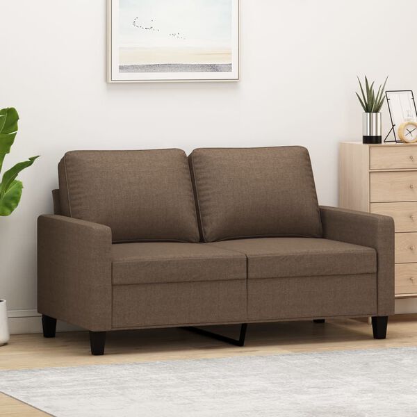 vidaXL 2-personers sofa 120 cm stof brun