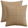 vidaXL Pudebetr&aelig;k 2 stk. ALMELO Brun 35 x 35 cm cordfl&oslash;jl