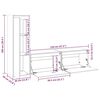 vidaXL tv-skabe 3 dele massivt fyrretræ