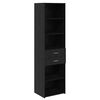 vidaXL Highboard Sort eg 50 x 42,5 x 185 cm Konstrueret tr&aelig;
