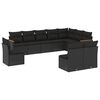 vidaXL Patio Sofa Set 10-personers Black