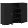 vidaXL receptionsskranke 135x50x103,5 cm konstrueret tr&aelig; sort-eg