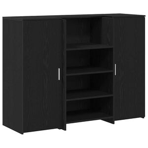 vidaXL receptionsskranke 135x50x103,5 cm konstrueret tr&aelig; sort-eg
