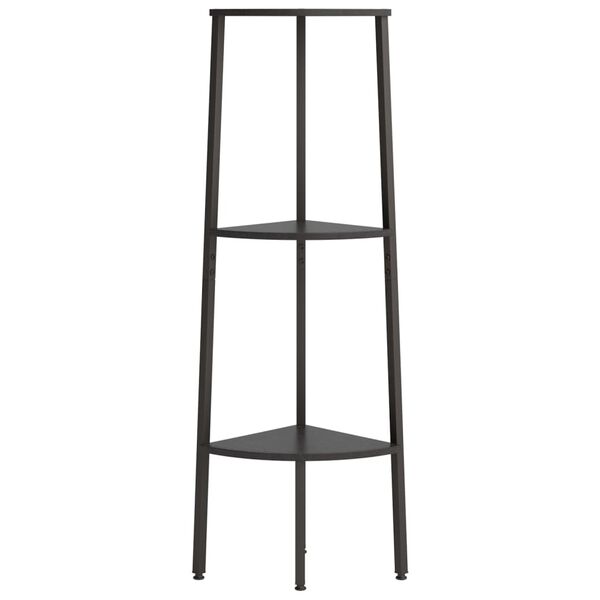 vidaXL stigereol med 3 hylder 45,5x31,5x120 cm sort