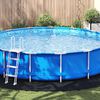 vidaXL Pool Bundark Sort &Oslash; 610 cm Non-woven stof