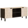 vidaXL TV-skab Hvid Vask Finish 105 x 33 x 46 cm Massivt mangotr&aelig;