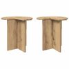 vidaXL Sidebord 2 stk. Artisan-eg &Oslash; 39 x 38 cm Konstrueret tr&aelig;
