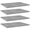 vidaXL boghylder 4 stk. 40x30x1,5 cm konstrueret tr&aelig; betongr&aring;
