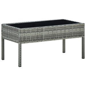 vidaXL havebord 75x40x37 cm polyrattan gr&aring;