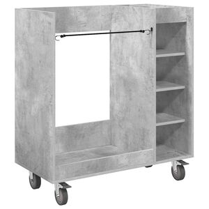 vidaXL Golf Skab med hjul Ensfarvet Beton Gr&aring; 90 x 45 x 98 cm