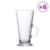 vidaXL latteglas med h&aring;ndtag 6 stk. 250 ml