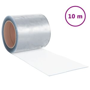 vidaXL b&aelig;ndelgardin 200 mm x 1,6 mm 10 m PVC transparent