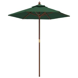 vidaXL haveparasol med tr&aelig;stang 196x231 cm gr&oslash;n