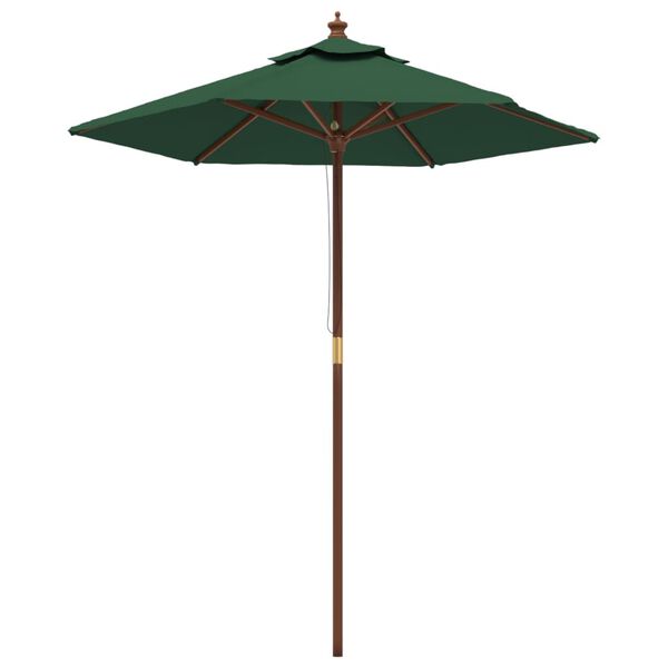 vidaXL haveparasol med tr&aelig;stang 196x231 cm gr&oslash;n