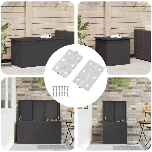 vidaXL H&aelig;ngsel Ensfarvet 2 pcs S&oslash;lv 58 x 35 x 1 mm St&aring;l