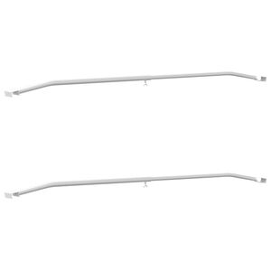 vidaXL Tarpaulin Bracket til Trailere 2 S&oslash;lv 102-155 cm Aluminium