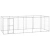 vidaXL udend&oslash;rs hundebur 12,1 m&sup2; galvaniseret st&aring;l