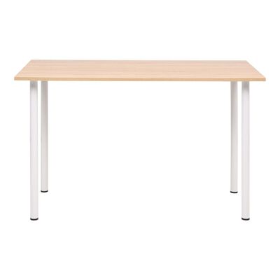 vidaXL spisebord 120x60x73 cm egetræsfarvet og hvid