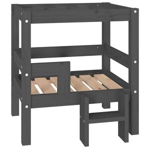 vidaXL hundeseng 55,5x53,5x60 cm massivt fyrretr&aelig; gr&aring;