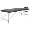 vidaXL massagebord med 2 zoner aluminiumsstel 186x68 cm antracitgr&aring;