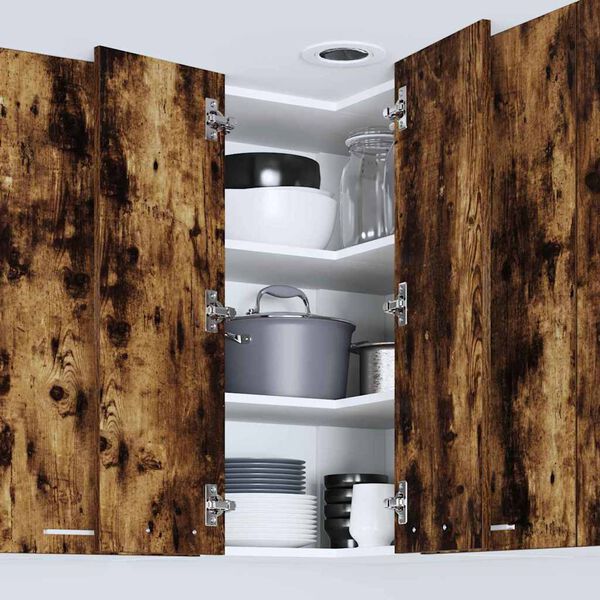 vidaXL H&aelig;ngeskab R&oslash;get Eg og Hvid 57 x 57 x 80 cm Konstrueret tr&aelig;