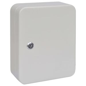 vidaXL N&oslash;gleboks med l&aring;s Elfenben 20 x 7,5 x 25 cm St&aring;l