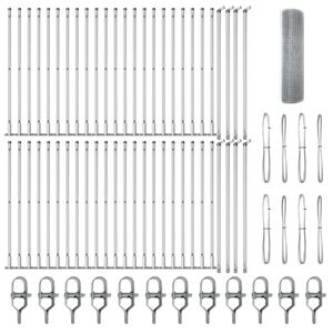 vidaXL Hegnsp&aelig;l S&oslash;lv 100 x 1 m (19 x 19 mm net) St&aring;l