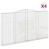 vidaXL buede gabionkurve 4 stk. 400x30x220/240 cm galvaniseret jern