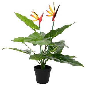 vidaXL Kunstig Strelitzia Plante Gr&oslash;n 65 x 13 x 55 cm Stof, PE og PEVA