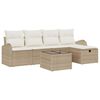vidaXL Havesofa S&aelig;t 6 stk. Beige polyrattan