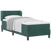 vidaXL Box spring seng med hovedg&aelig;rde M&oslash;rkegr&oslash;n 80 x 200 cm Fl&oslash;jl