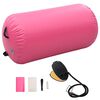 vidaXL oppustelig gymnastikrulle med pumpe 120x75 cm PVC lyser&oslash;d
