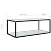 vidaXL sofabord 100x50x35 cm h&aelig;rdet glas hvid