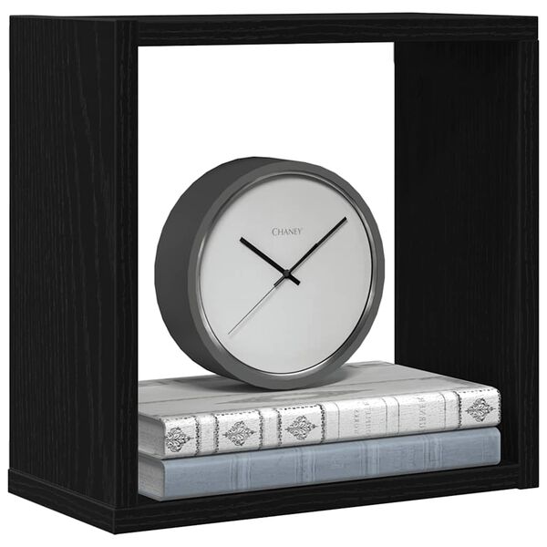 vidaXL v&aelig;ghylder 6 stk. 30x15x30 cm kubeformet konstrueret tr&aelig; sort eg