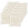 vidaXL Pude med pude HEERLEN 12 stk. Hvid PV Fleece