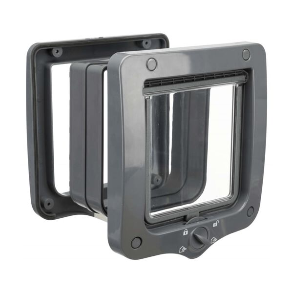 TRIXIE 4-vejs kattelem med 2 tunneller grå