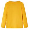 Langærmet T-shirt til børn str. 92 okkergul
